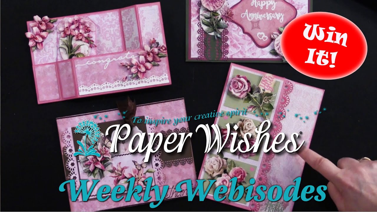 4 Pretty Cards Using Pink Florals by Find It Trading