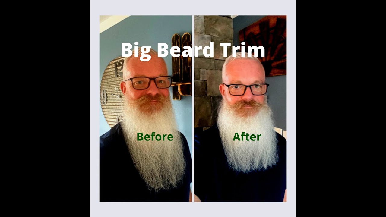 Trimming the Big White Beard. Trimming the beard to bring back the thickness and fullness.