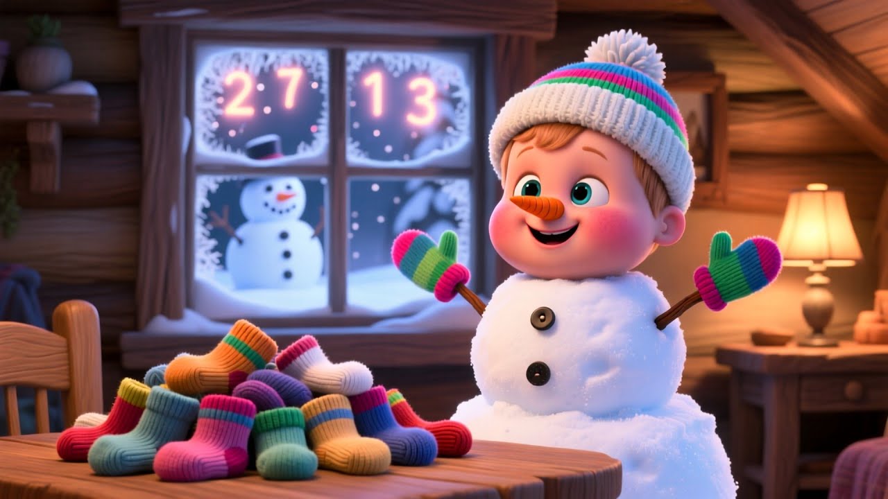 Winter Snowman With Baby ❄️ | Cozy Winter Song for Kids | Happy Nursery Rhyme