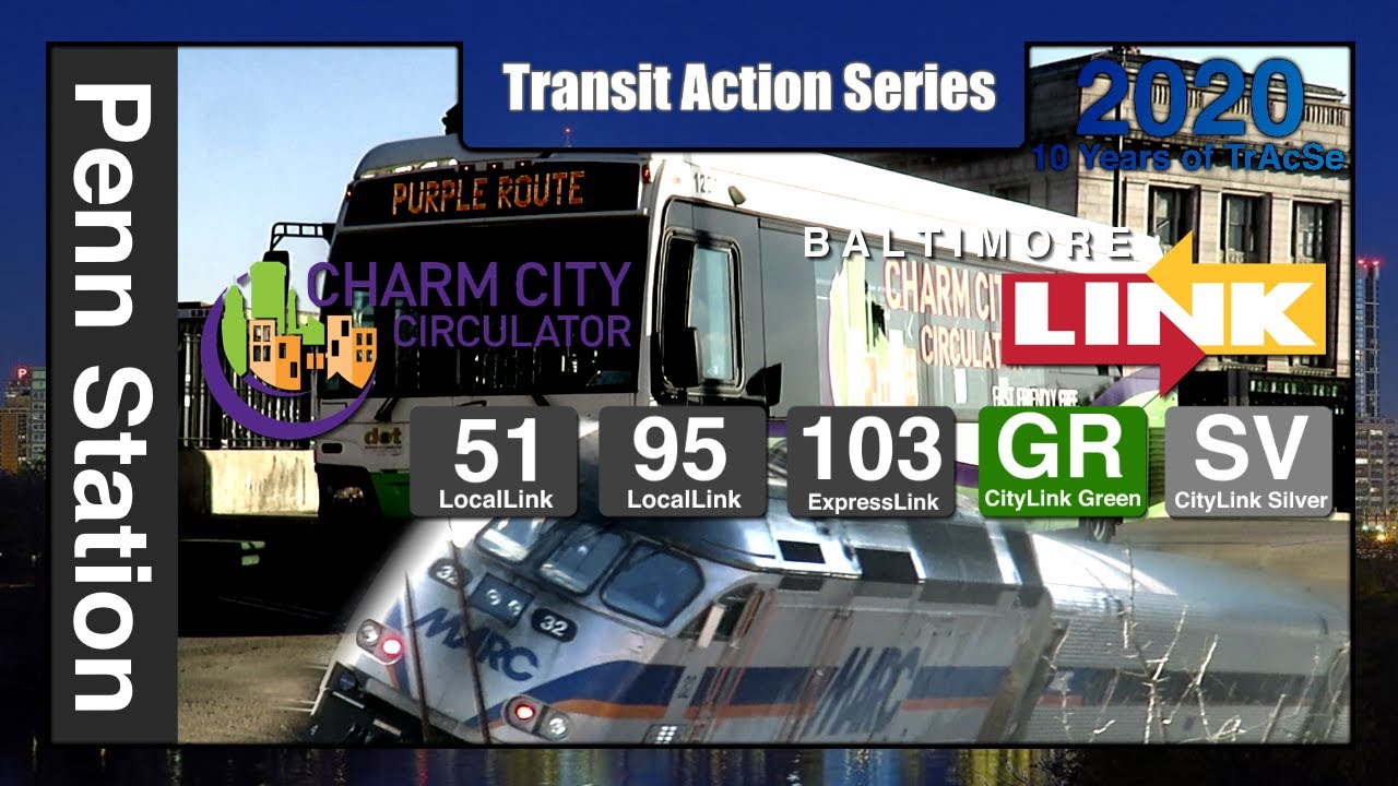 Baltimore, MD: Pennsylvania Station Bus Action - MTA Maryland TrAcSe 2020