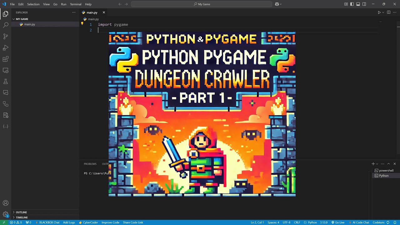 PyGame - How to Make a Dungeon Crawler Game with Python and Pygame – Part 1: Movement Basics