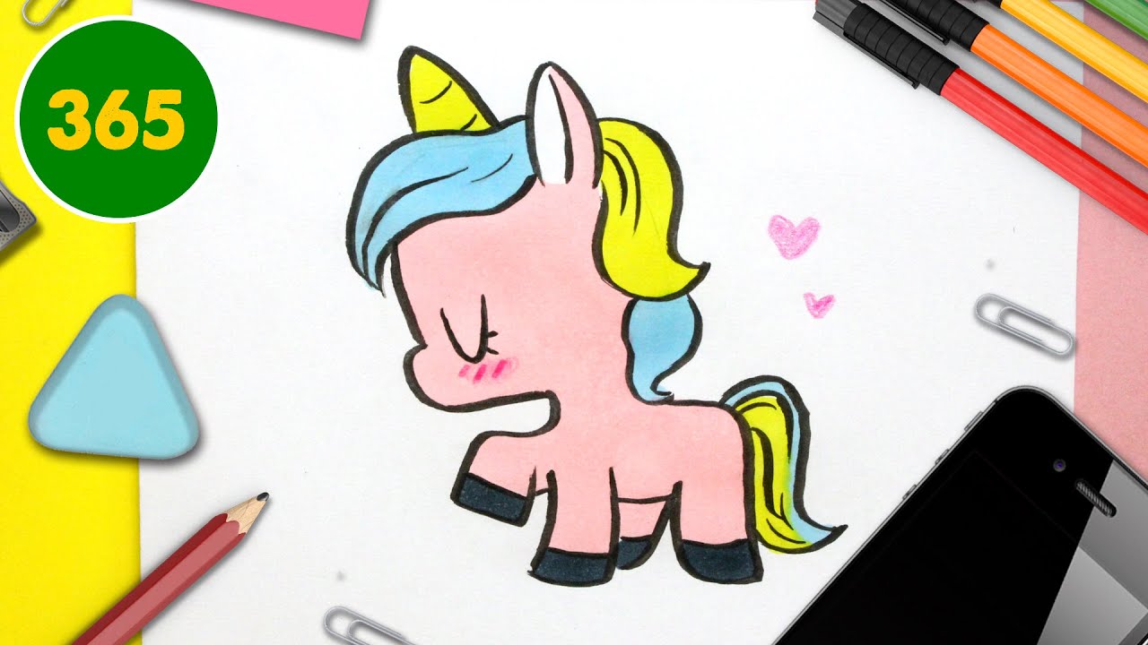 COME DISEGNARE UNICORNO KAWAII
