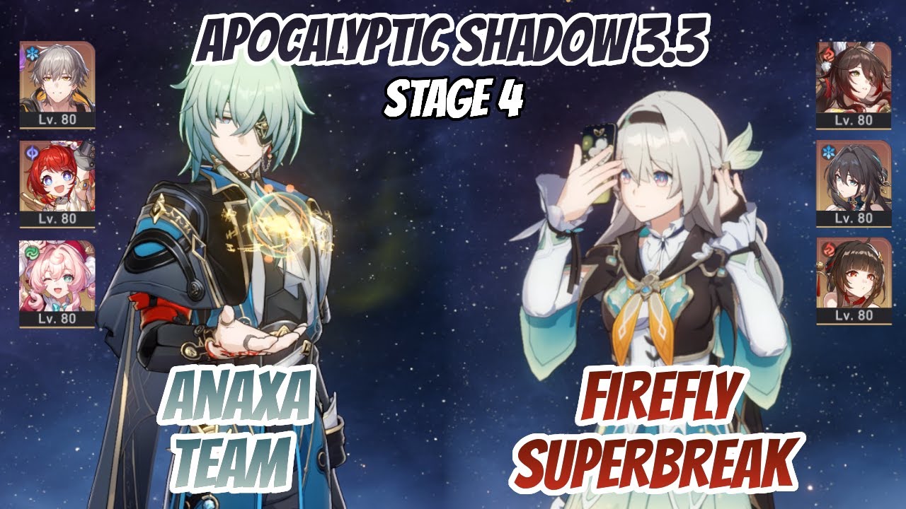 Anaxa Team & Firefly SuperBreak Apocalyptic Shadow Stage 4 (3 Stars) | Honkai Star Rail