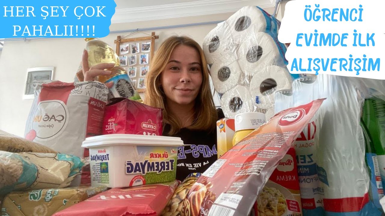 1+1 ÖĞRENCİ EVİME İLK MARKET ALIŞVERİŞİM| BU FİYATLAR NE !!