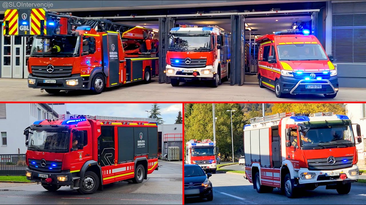 [GASILSKA BRIGADA LJUBLJANA] 8x Izvoz +Intervencijske vožnje