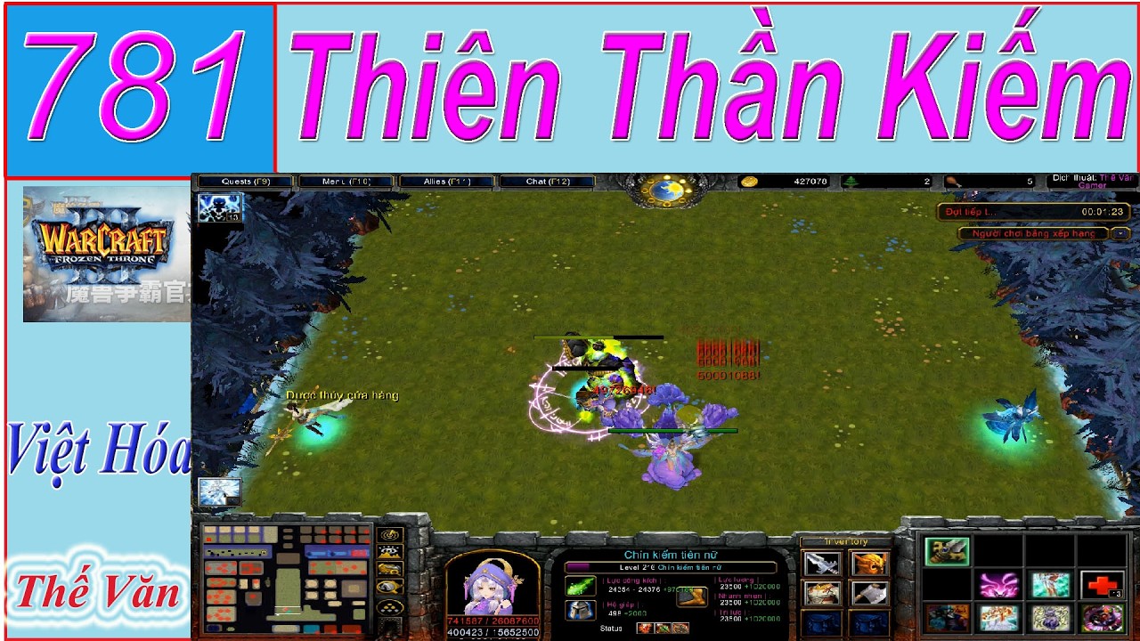 WAR3 - 781 | Thi&ecirc;n Thần Kiếm Ti&ecirc;n - Việt H&oacute;a - Hero Defense gh&eacute;p trang bị | Warcraft3