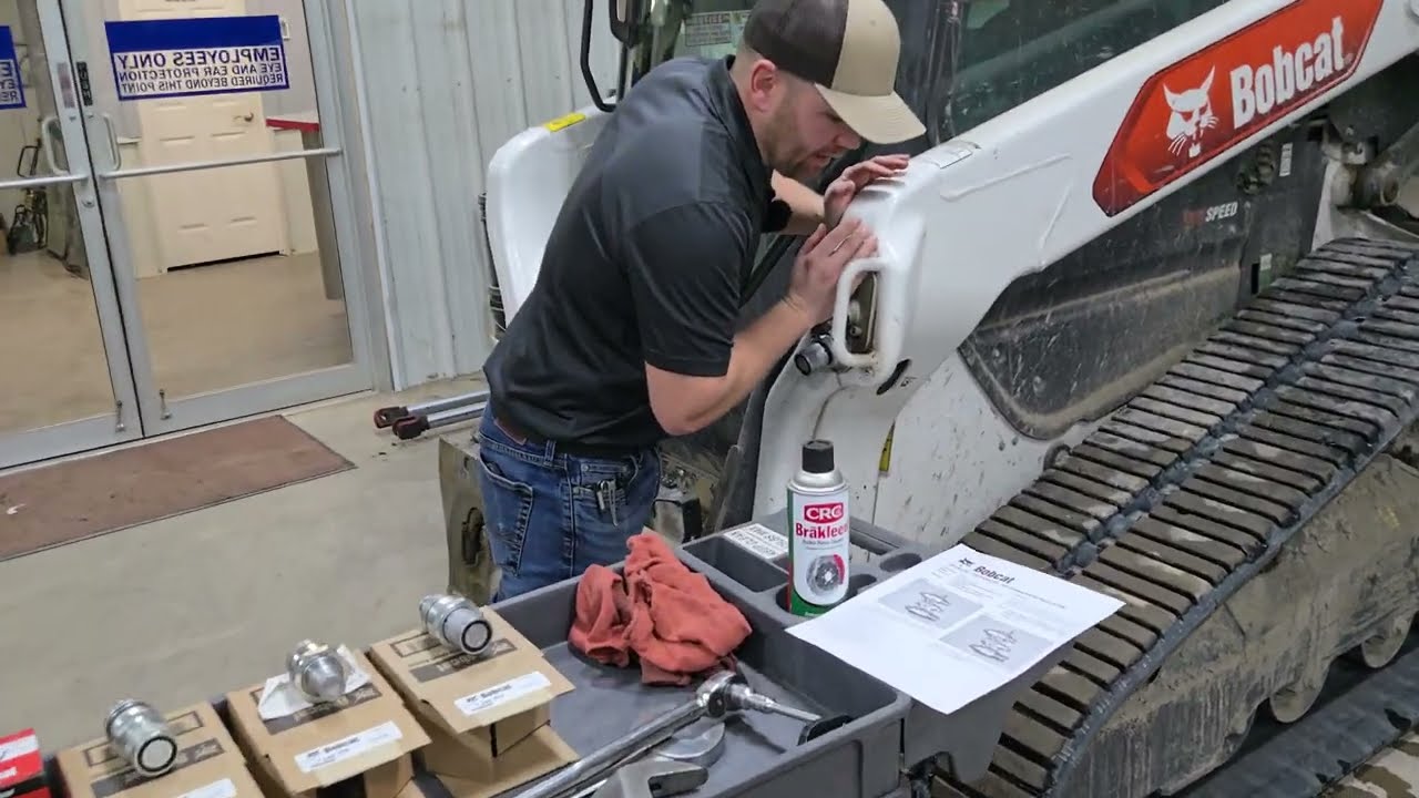 Bobcat Coupler Replacement Tutorial. How To Remove & Replace Your Bobcat Hydraulic Couplers. #tips
