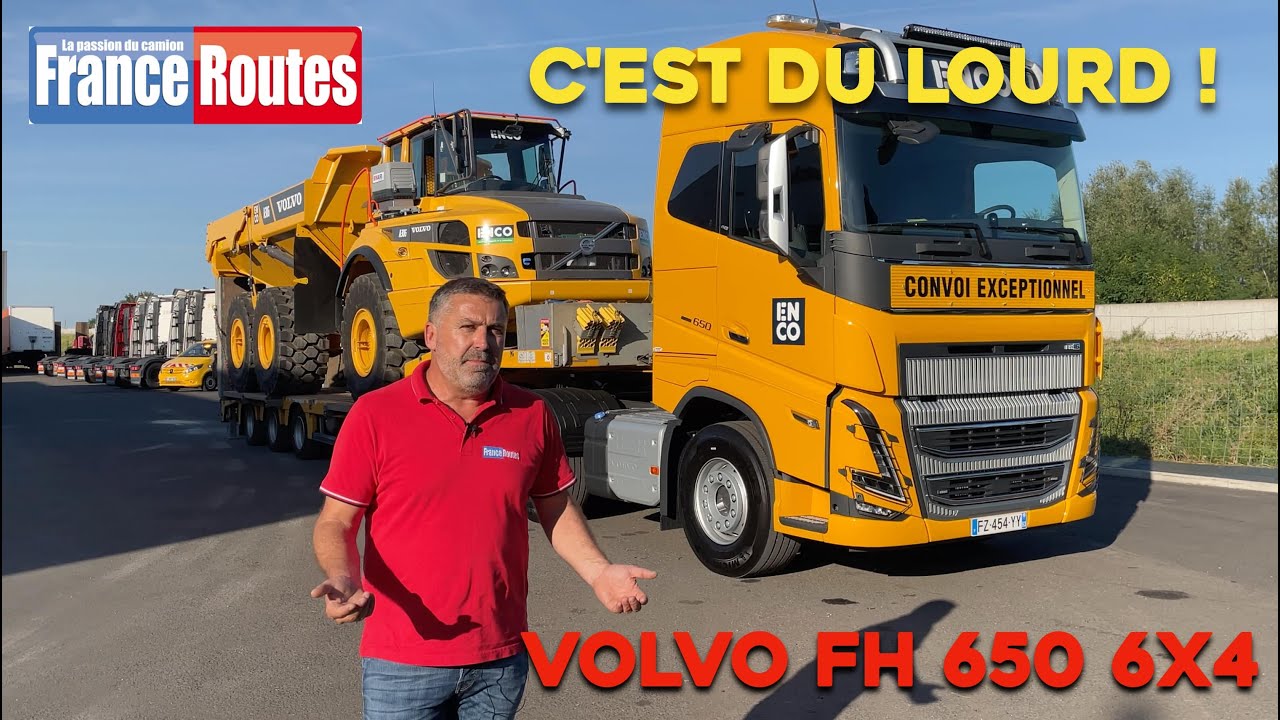 Essai d'un camion Volvo FH 650 en convoi exceptionnel