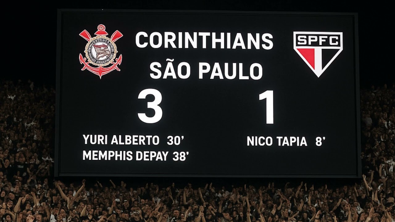 Corinthians 3x1 São Paulo Brasileirão Rodada 34
