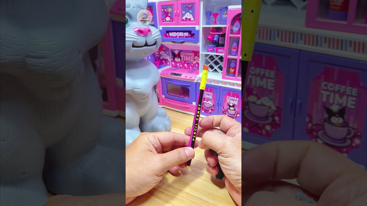 Popfinity ASMR | Grey Cat Thinks a Pencil Is Candy and Gets Curious
