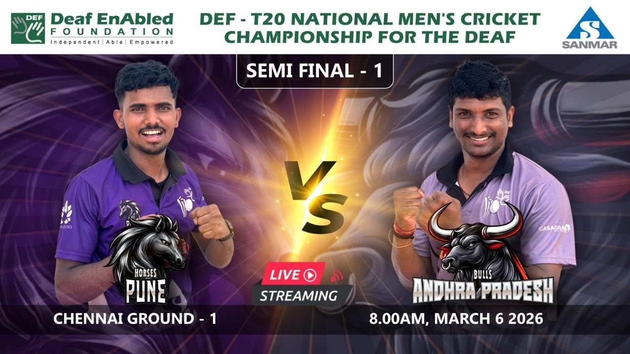 BULLS ANDHRA PRADESH VS HORSES PUNE | DEF-T20 NATIONAL MEN'S CRICKET CHAMPIONSHIP FOR DEAF 2026