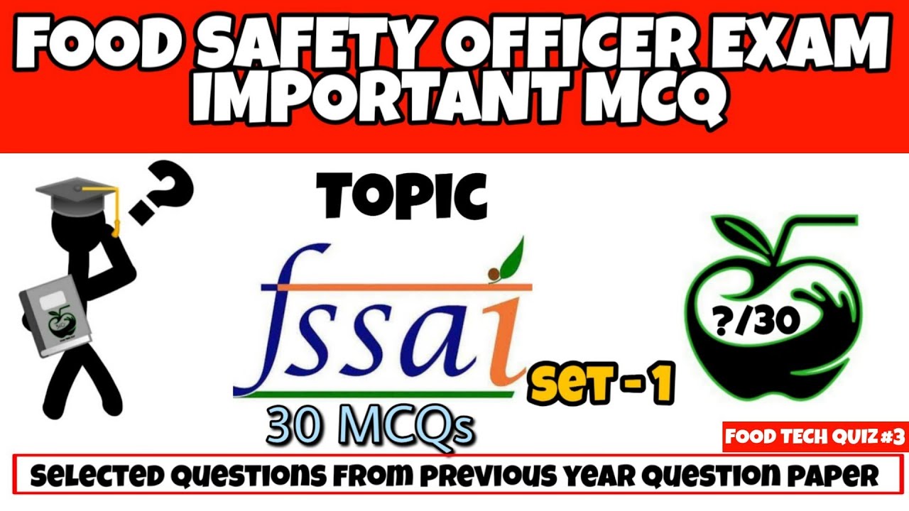 Fssai | FSO Exam important MCQs | Fssai CFSO & TO | Food Tech Quiz #3