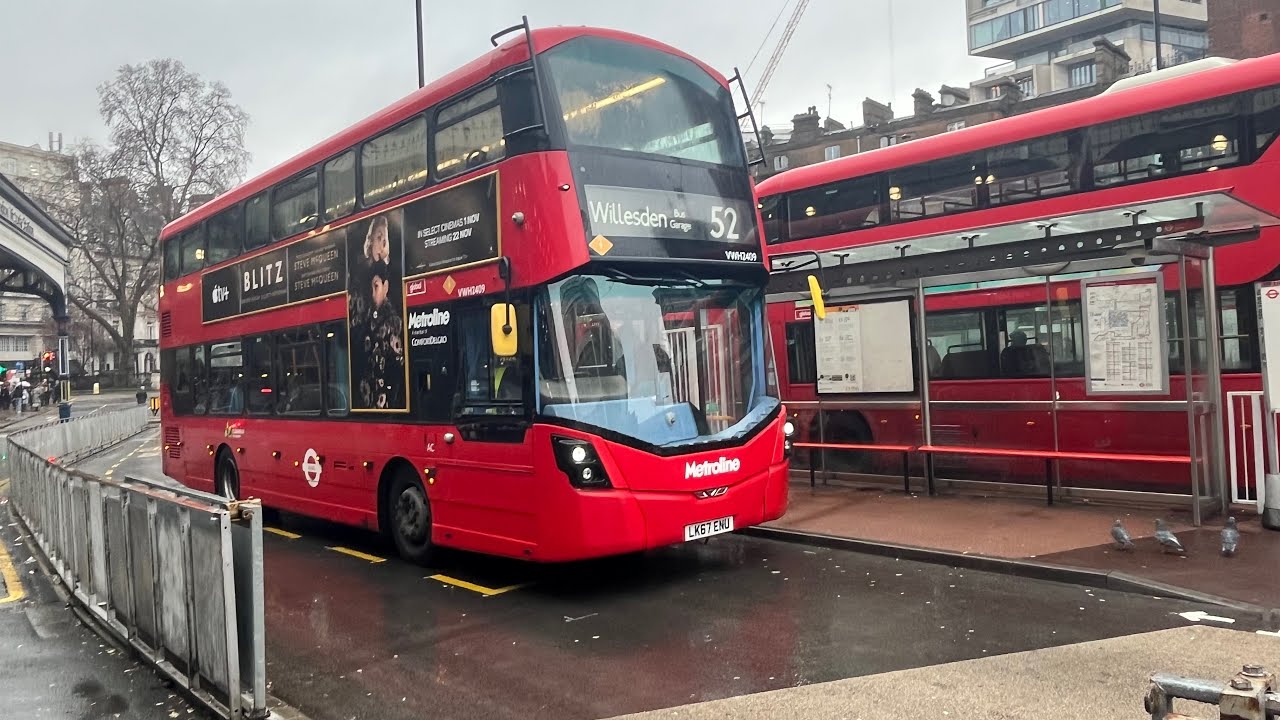 London Bus Route 52- Willesden Bus Garage to Hyde Park Corner