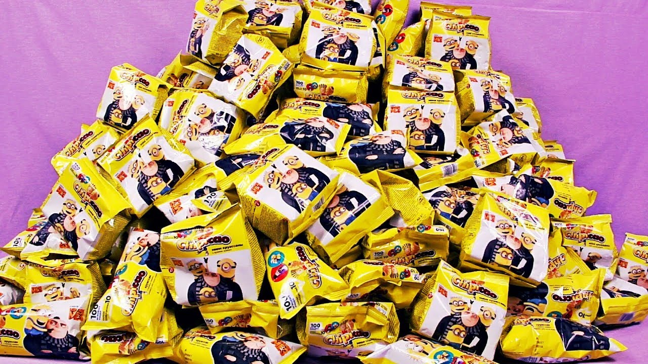 189 сюрпризов Круассанов ЧИПИКАО/UNBOXING 189 pieces SURPRISES, CHIPICAO I DESPICABLE 3 Minions