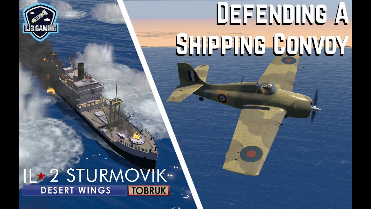 Defending a British Shipping Convoy! IL2 Sturmovik Desert Wings Tobruk WWII Historic Flight Sim