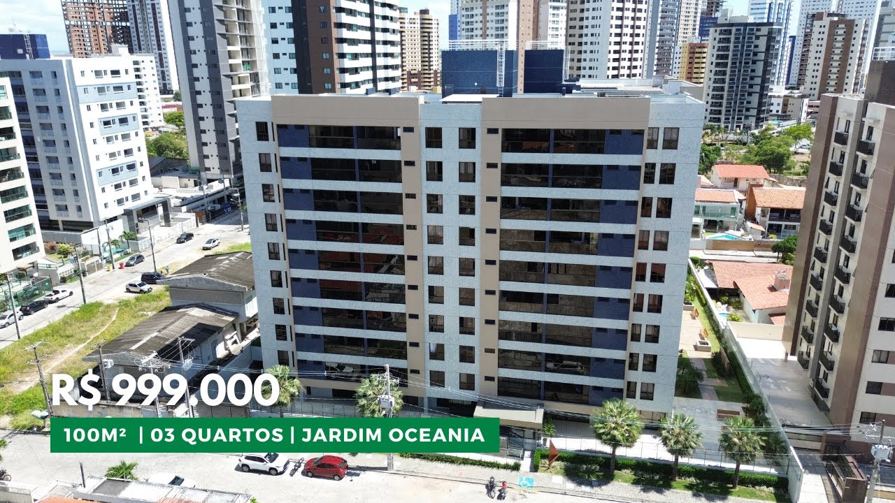 ❌INDISPONÍVEL! APARTAMENTO PROJETADO COM 03 QUARTOS POR R$ 999 MIL NO JARDIM OCEANIA