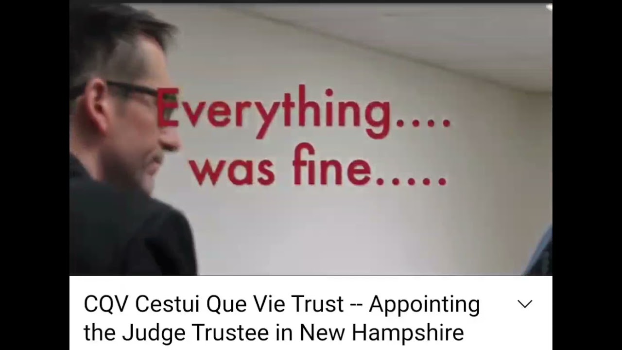 Appointing the Judge trustee
