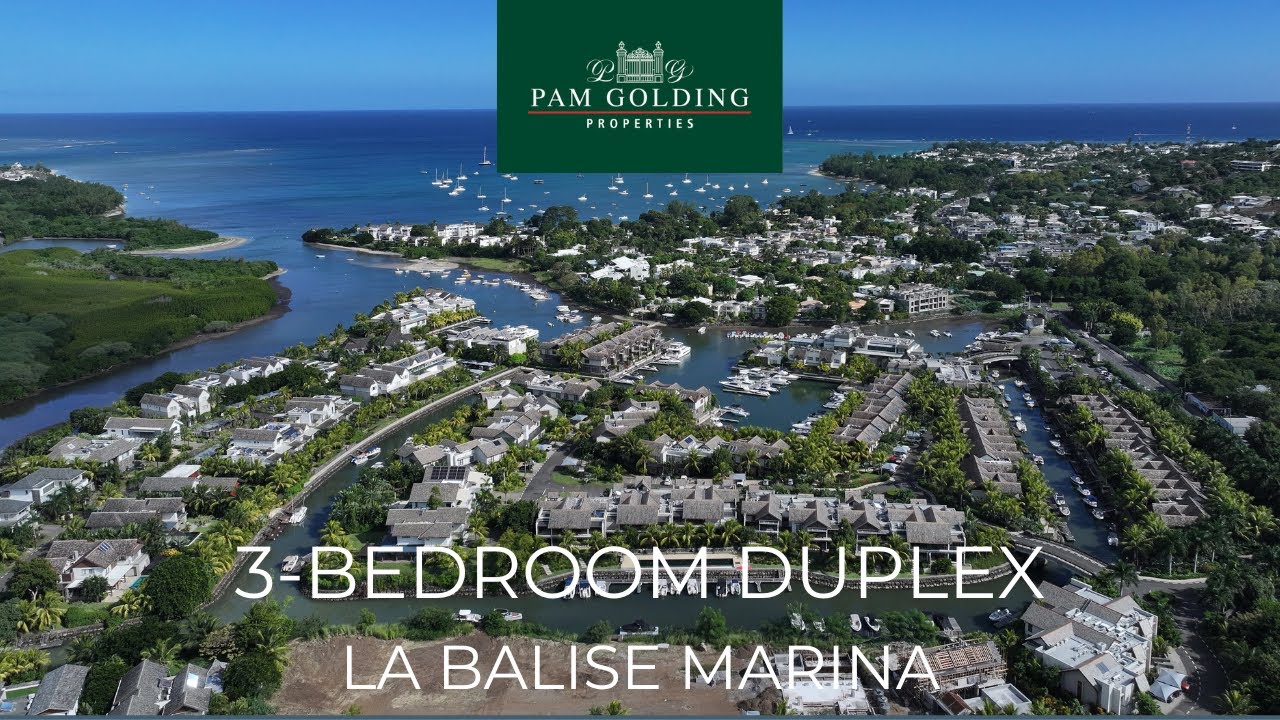 3-Bedroom for Sale in La Balise Marina, Mauritius – Private Mooring, Pool & Optional Boat Garage