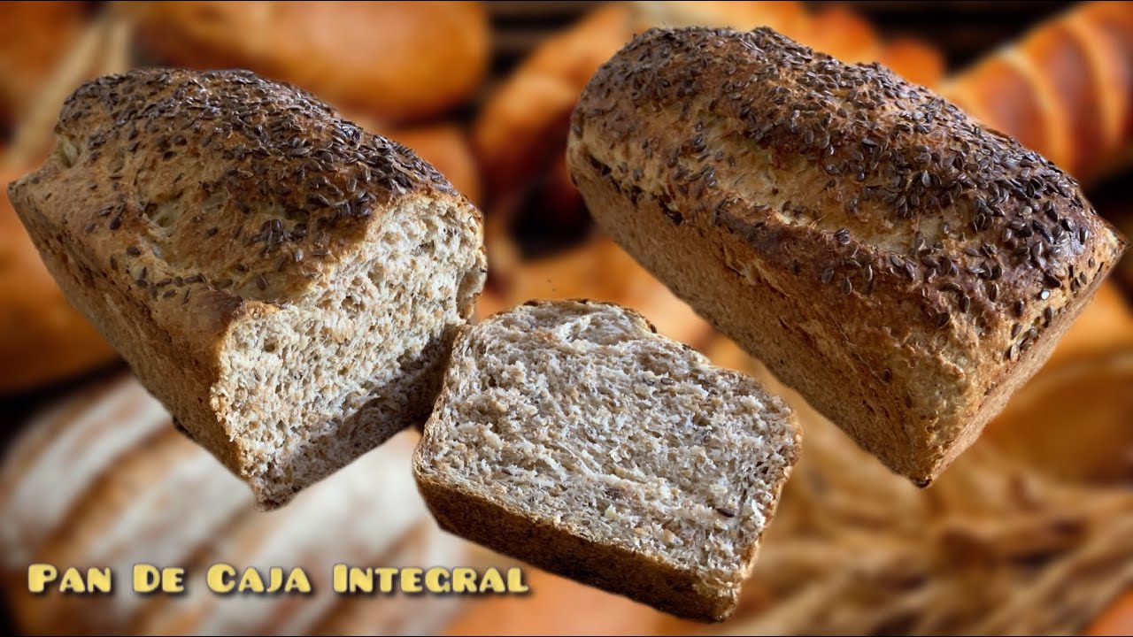 🔥Pan de caja integral con linaza y salvado de trigo, hecho a mano // el panadero con el pan