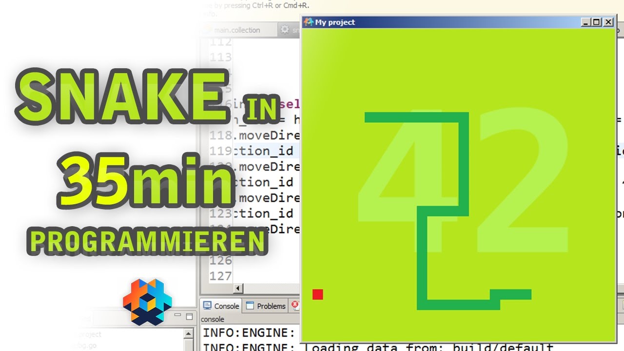 Snake in 35min programmieren | Defold/Lua Game Programming | Speedcoding