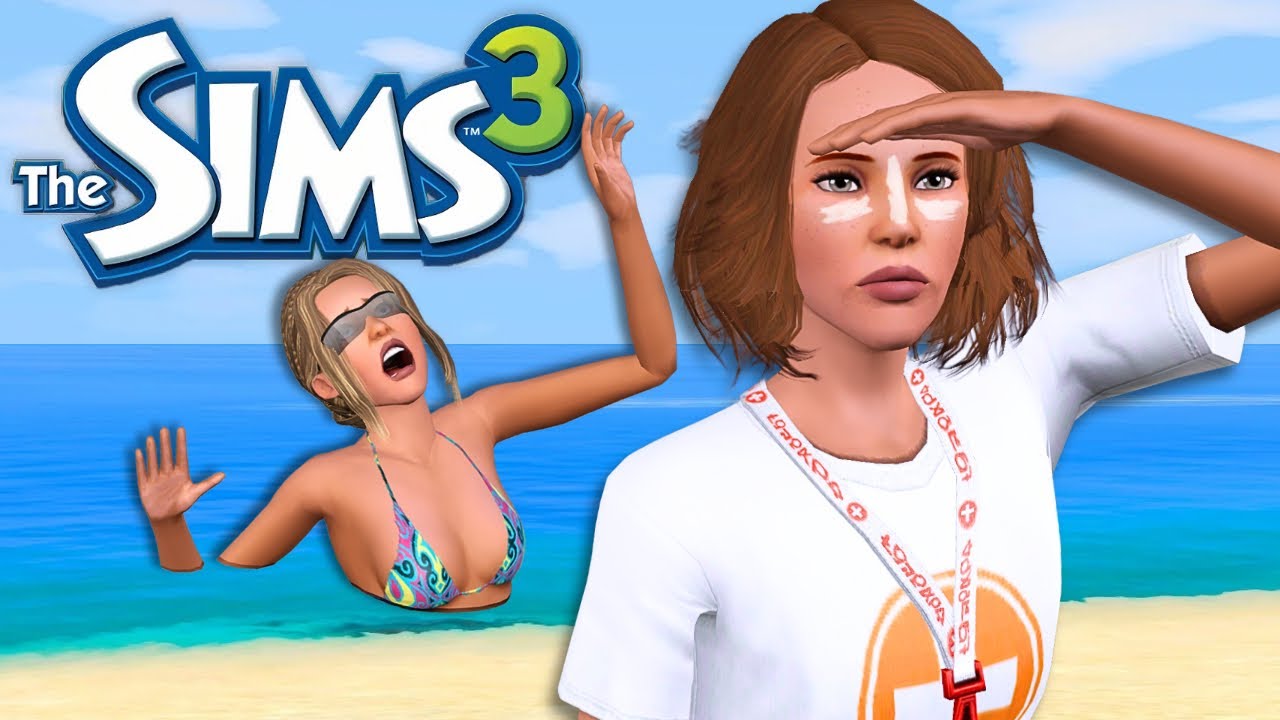The Sims 3 lifeguard career was so messy (in a good way)