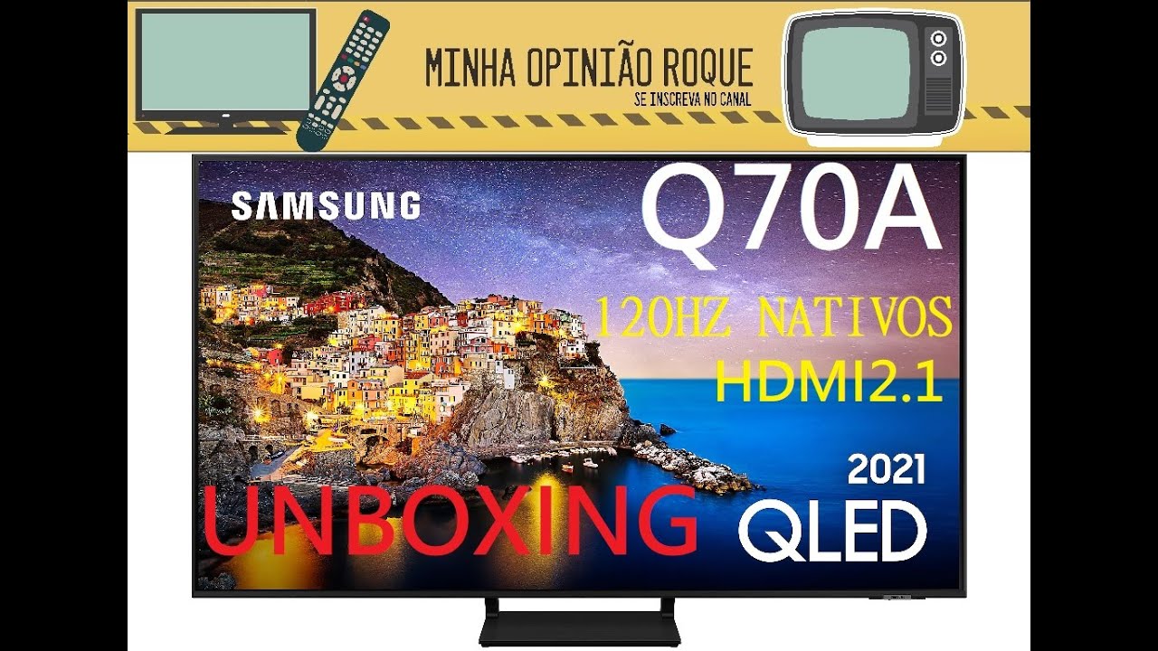 QLED Q70A SAMSUNG UNBOXING / EM BREVE REVIEW COMPLETO JOGANDO XBOX S&Eacute;RIE S