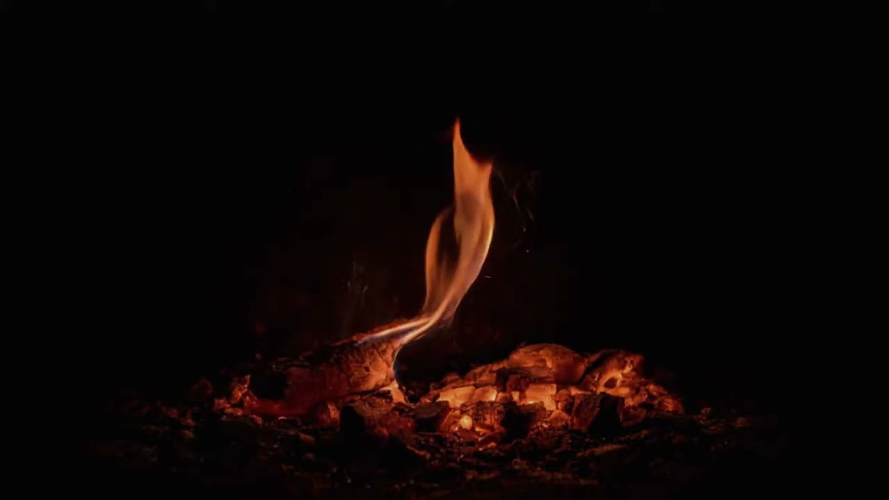 Dark Fireplace Night Fireplace Crackling Fire Sounds for Sleep and Relaxation