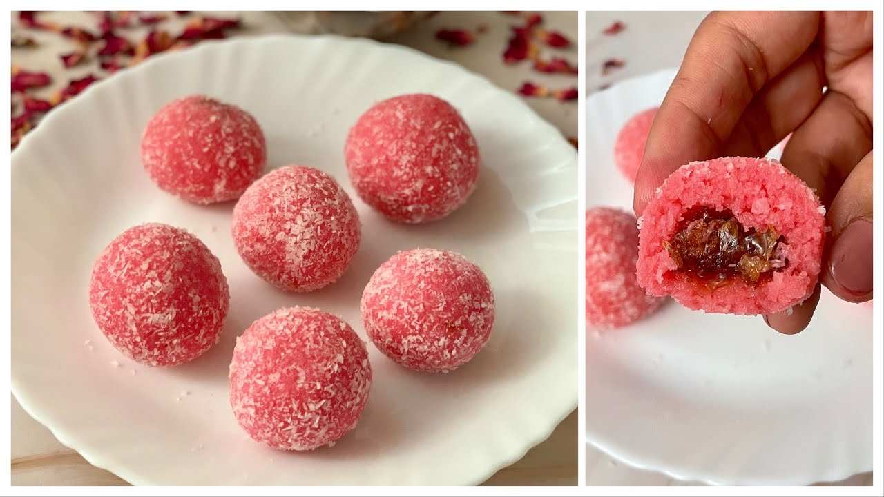 5 Minutes Rose Coconut Gulkand Ladoo |सिर्फ 5 मिनट में बनाएं लडू | Instant Ladoo Recipe, Eid Special