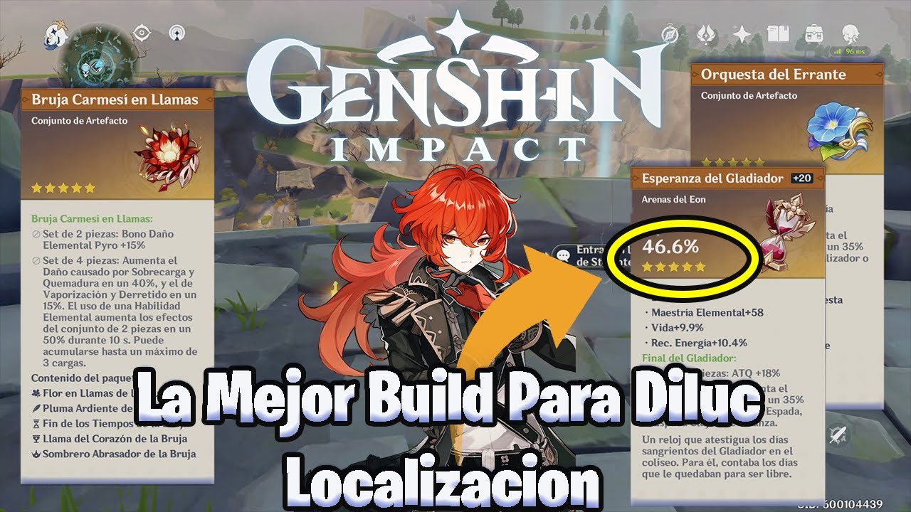 La Mejor Build Para Diluc / Localizacion Genshin Impact