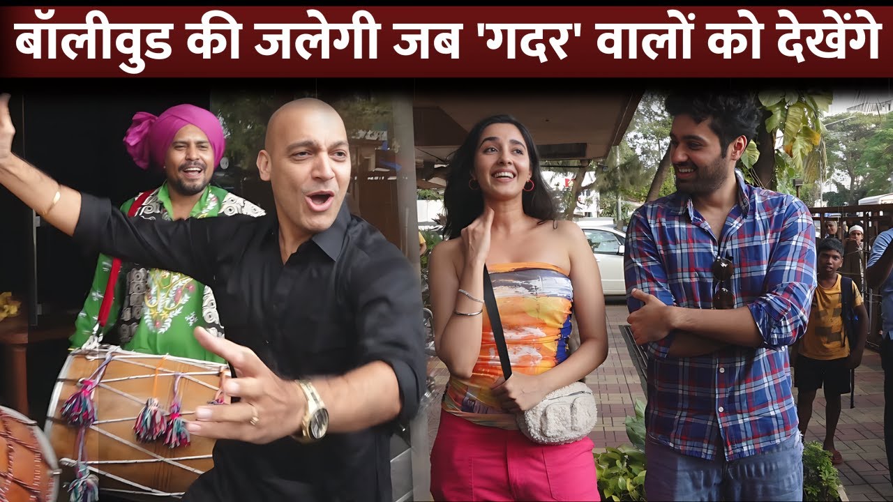 GADAR 2 Actors Manish Wadhwa Utkarsh Sharma Simrat Kaur And Anil Sharma Celebrate