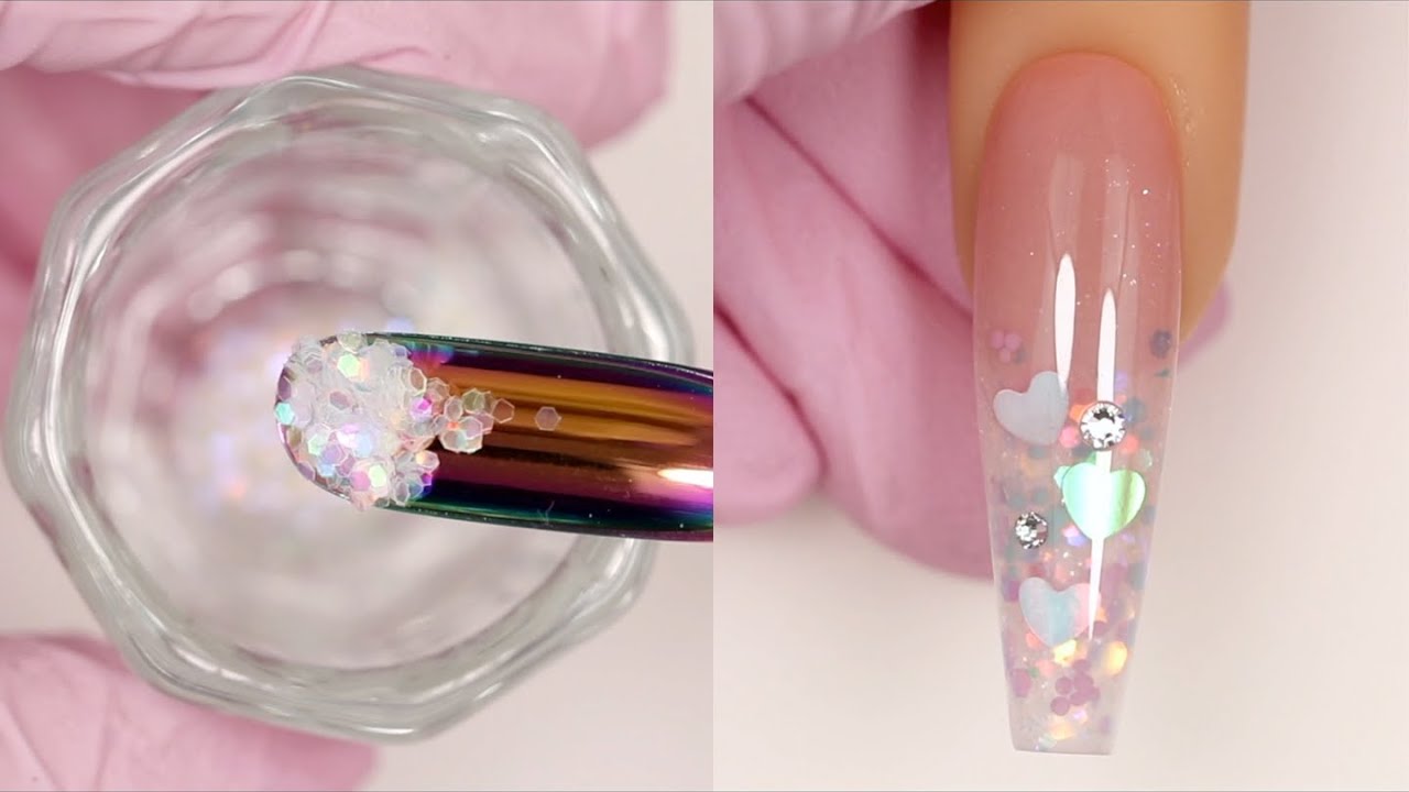 Uñas de acrilico para San Valentin 💅🏻✨ Nail Art