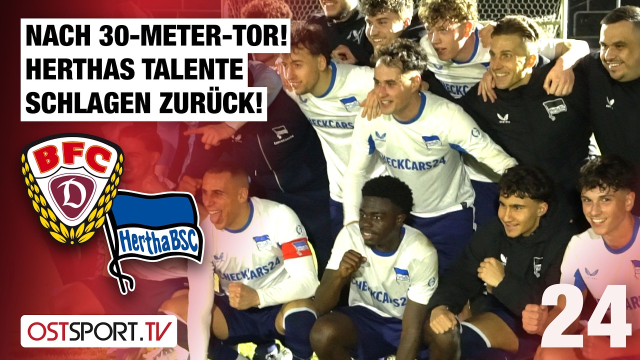 Nach 30-METER-TOR! Herthas TALENTE schlagen zurück: BFC Dynamo - Hertha BSC | Regionalliga Nordost