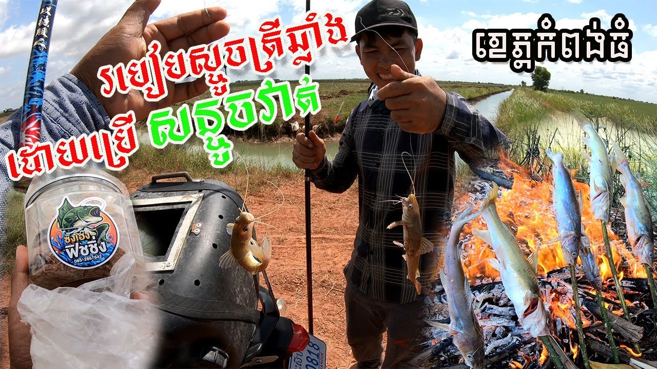 របៀបដែលខ្ញុំ ស្ទូចត្រីឆ្លាំងដោយប្រើសន្ទូចវាត់