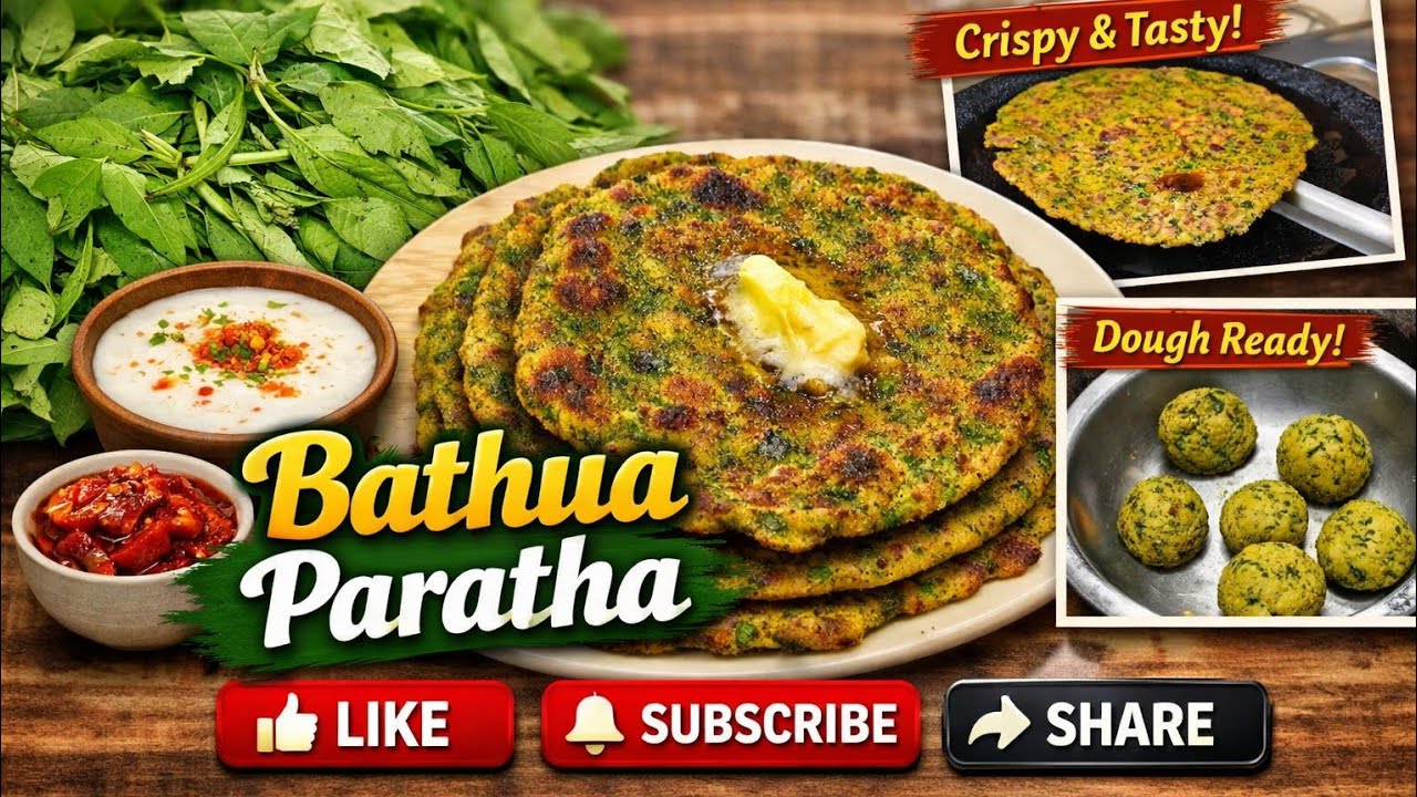 Bathua Paratha Recipe | 😋 Healthy Bathua Paratha | Winter Special #Paratha #food 
