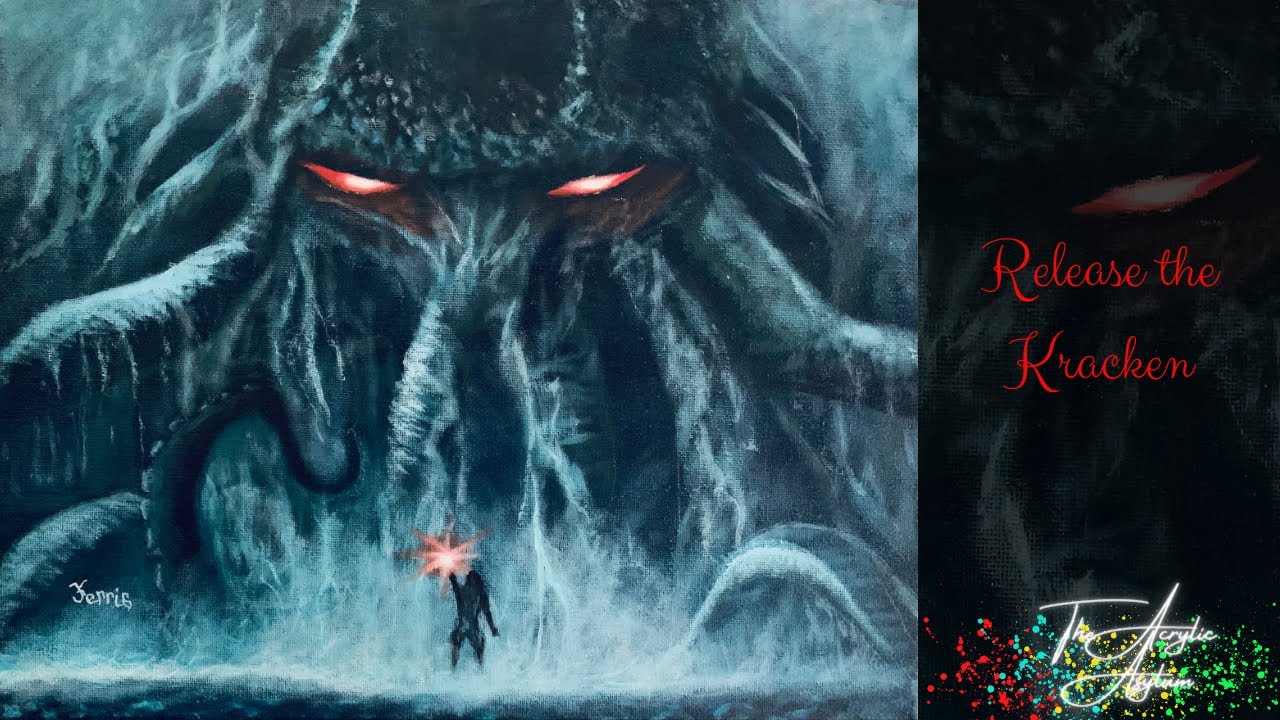 Acrylic Painting Tutorial: The Kracken | Dark Fantasy Acrylic Painting Lesson