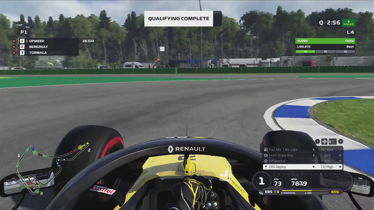 F1 Esports 2019 pole lap  Hockenheim 1:09.698