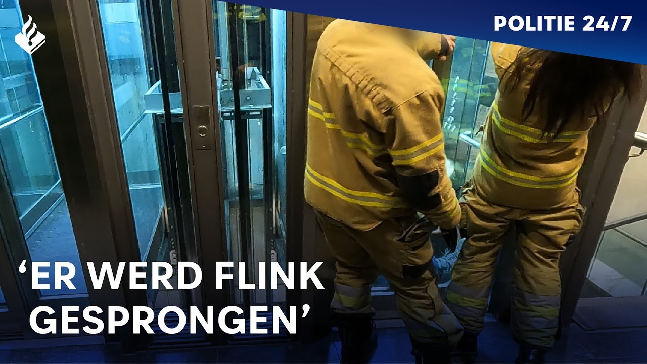 Vast in de lift | POLITIE 24/7