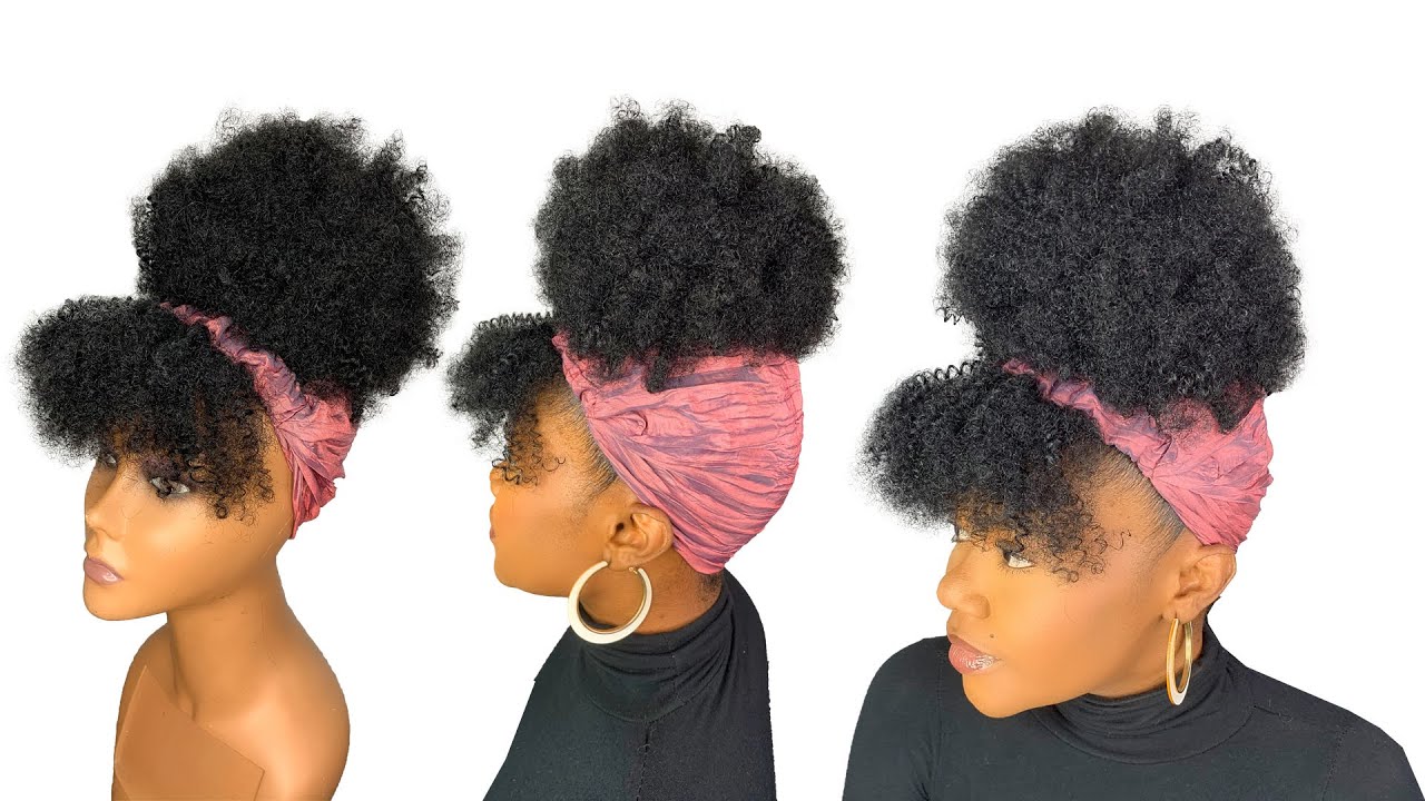 😱GAME CHANGER!!! DIY $3 NATURAL KINKY CURL HEAD BAND WIG Pt2 | Detailed Steps