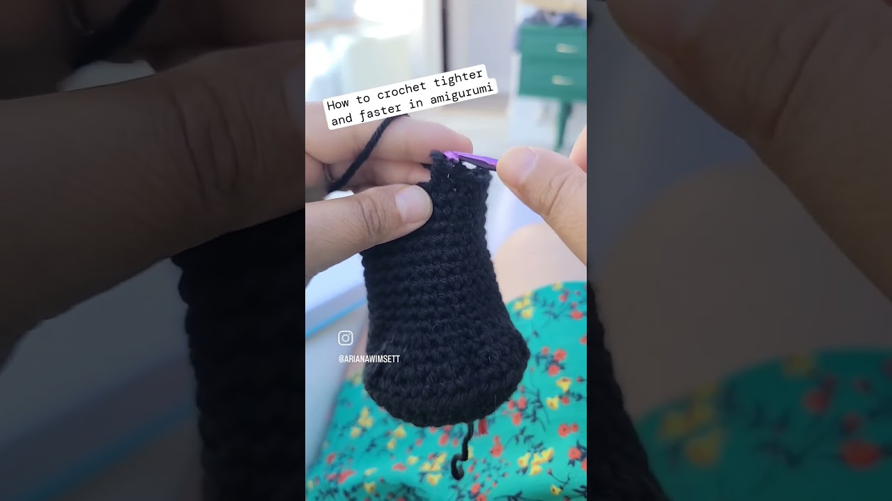 This is how I crochet faster & get tight, even stitches on my amigurumi pieces 👆 #crochet #amigurumi