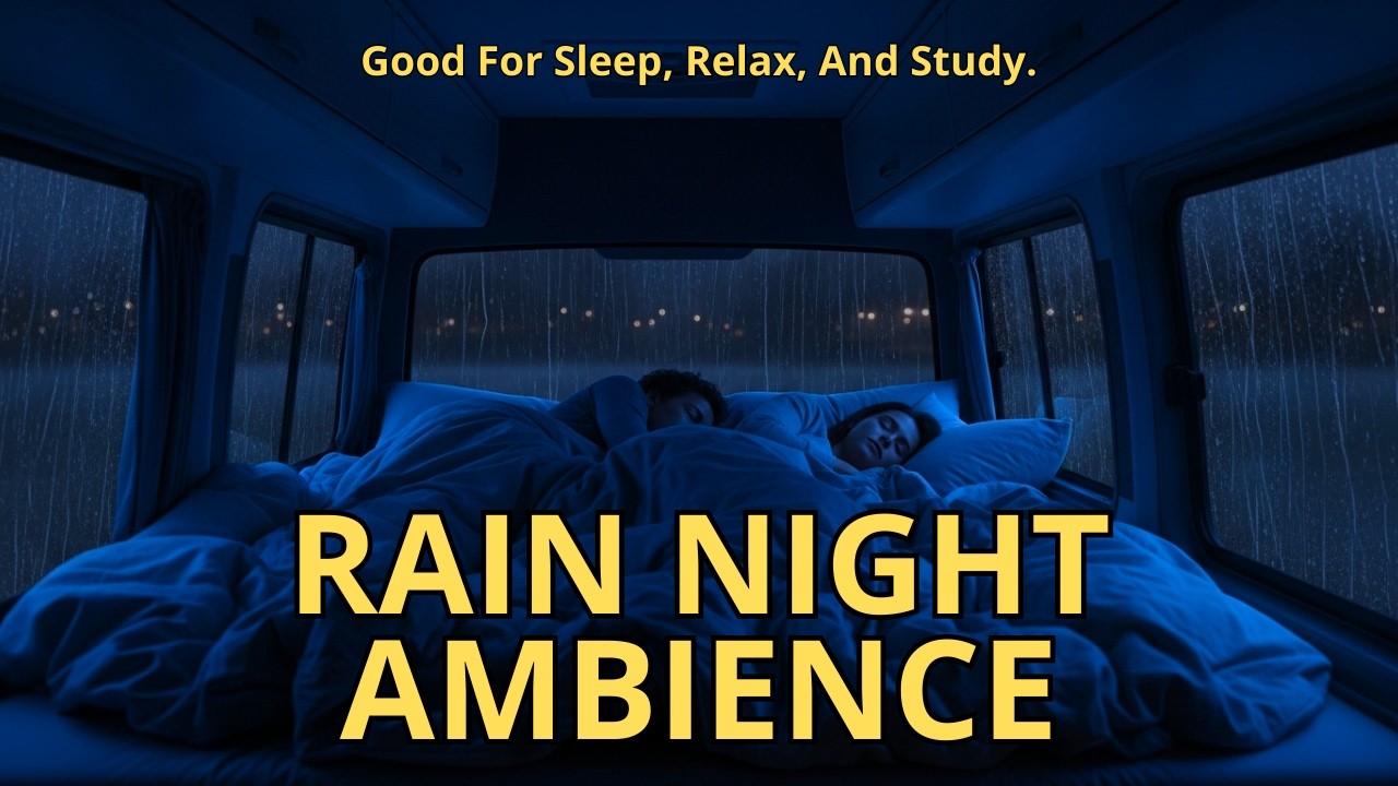 rain on car - relaxing rain sounds for sleeping, help insomnia, stress relief, concentrate, ASMR