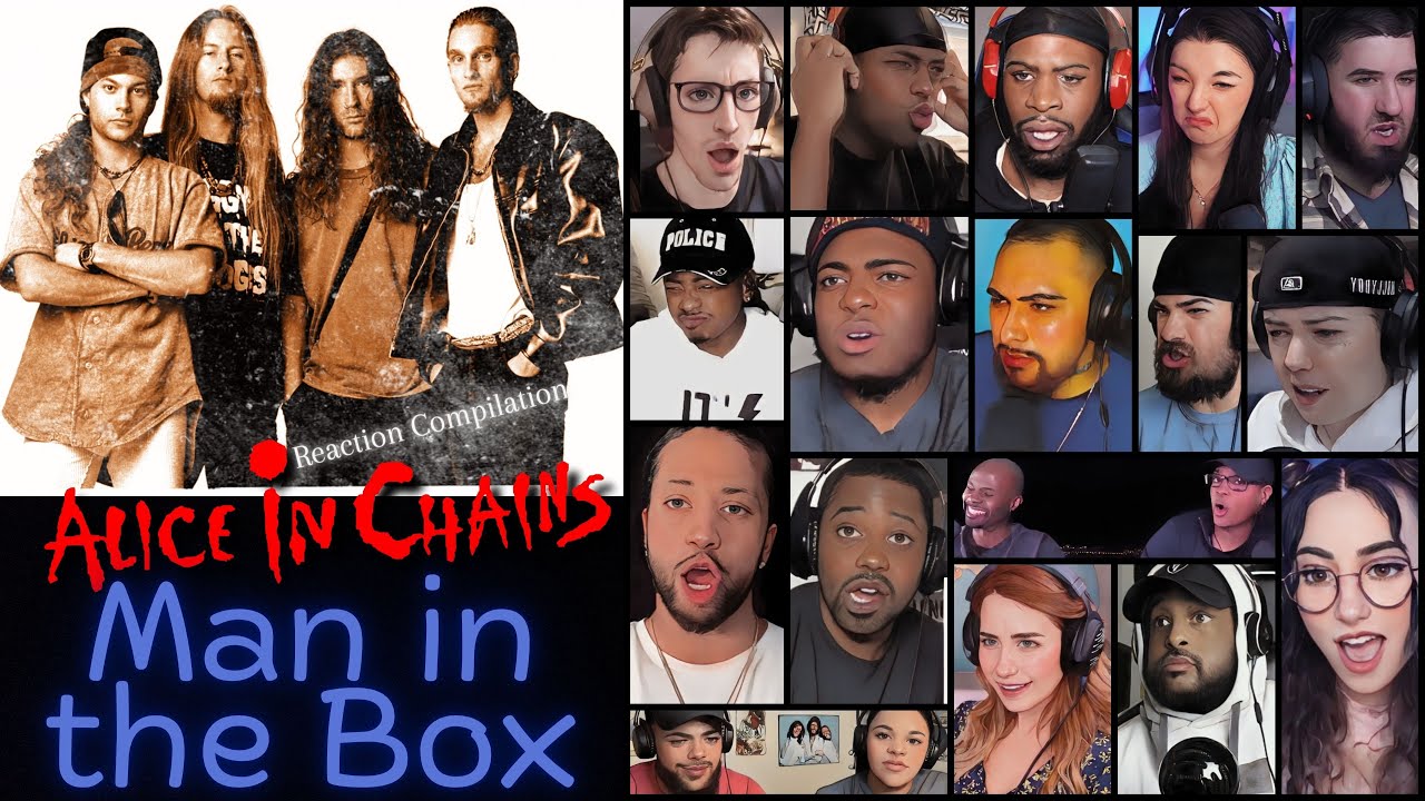 REACTION COMPILATION | Alice in Chains - Man in the Box | First Time Mashup