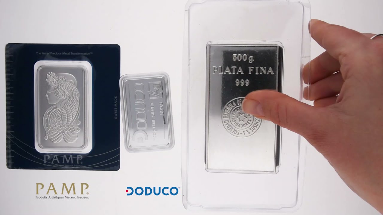 Lingotes de plata de refinerías LBMA: PAMP, DODUCO, SEMPSA, UMICORE y ARGOR HERAEUS