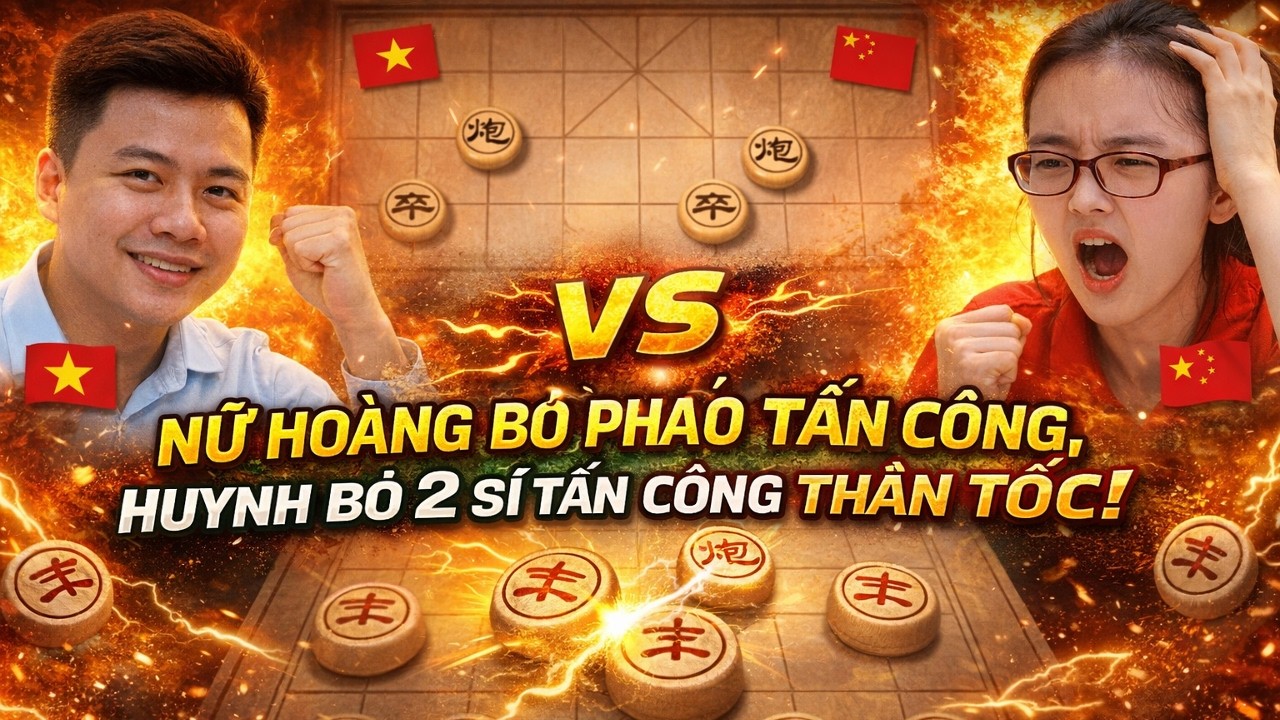 Nữ hoàng ''Đường Đan'' bỏ pháo tấn công ,Huynh bỏ 2 sĩ tấn công thần tốc