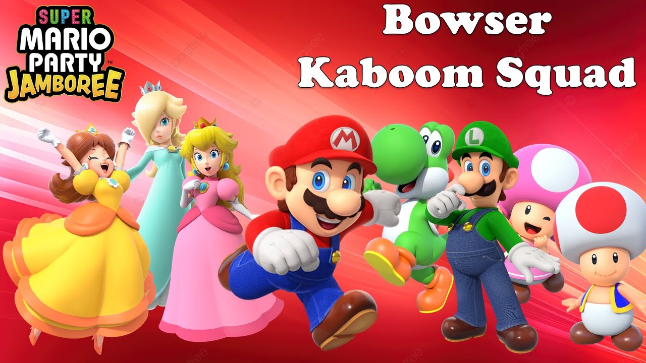 Super Mario Party Jamboree - Bowser Kaboom Squad - Team Mario vs Imposter Bowser - Chargin Chucks