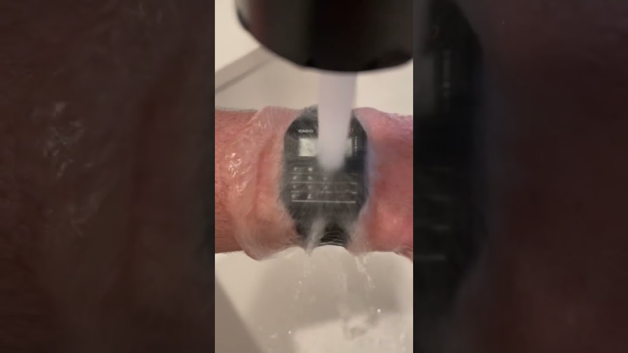 Casio calculator watch BATH TIME! #shorts #watches