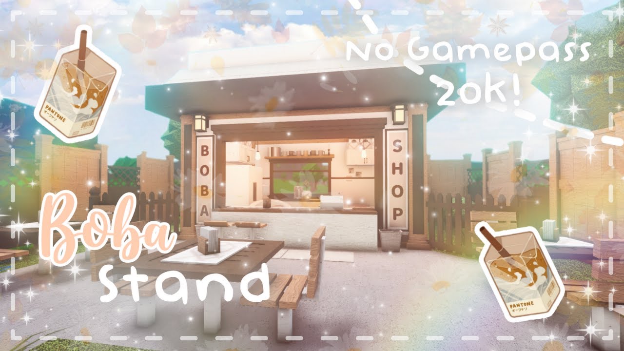 Roblox Bloxburg - No Gamepass 20k Budget Boba Stand - Minami Oroi