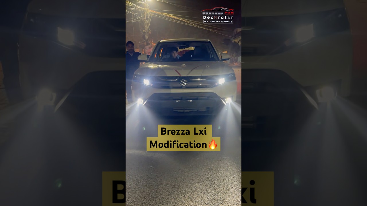 Best accessories for Brezza LXI #youtubeshorts #automobile #car #brezzamodified #brezzaaccessories