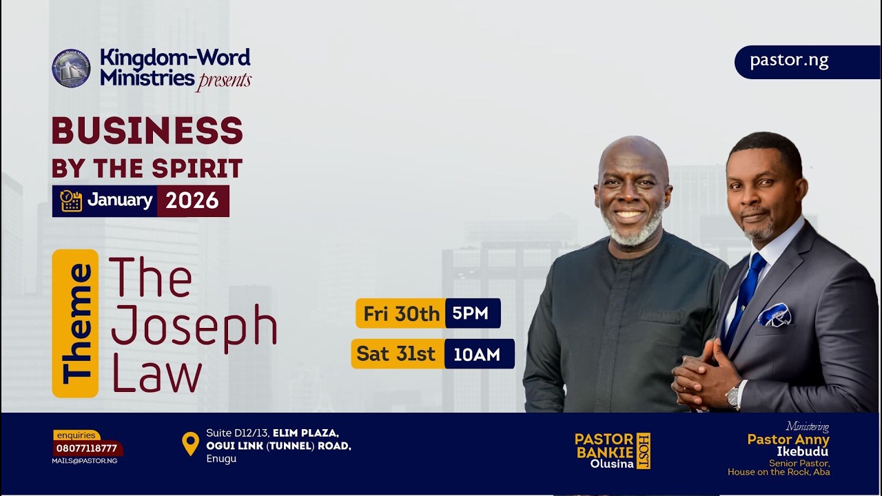 KINGDOM-WORD BUSINESS BY THE SPIRIT || 30, JAN., 2026 || THE JOSEPH LAW