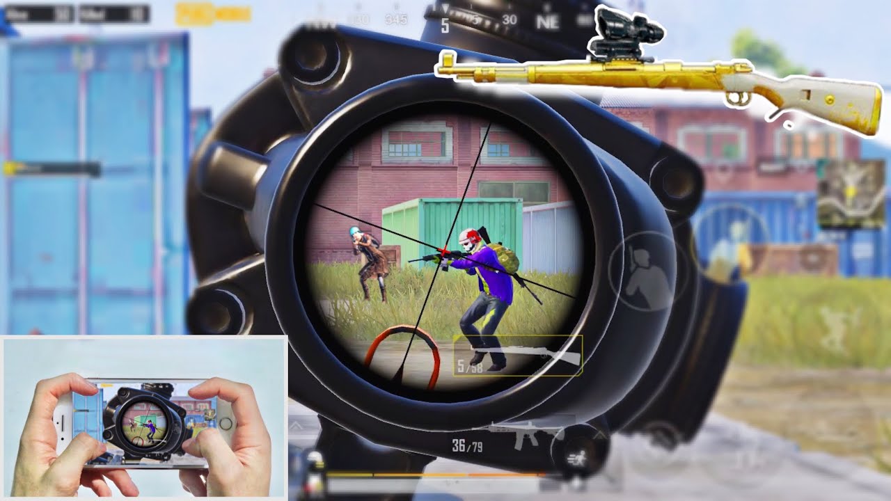 King Of Sniper🔥 iPhone 8 Plus PUBG MUNNO HANDCAM | 4 Finger + Full GYRO Pubg Mobile