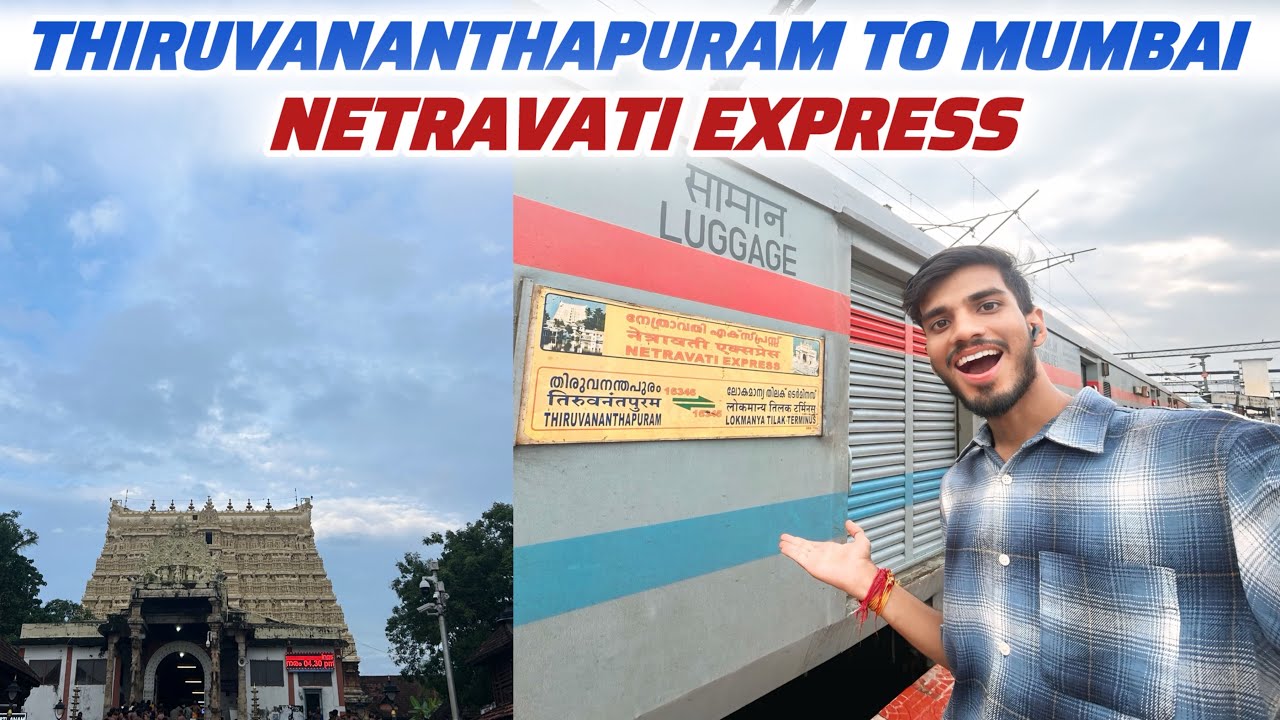 16346 Thiruvananthapuram to Mumbai Netravati Express 3rd Ac Journey Incredible  long-distance train 